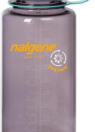 Пляшка nalgene wide mouth sustain water bottle 1l aubergine