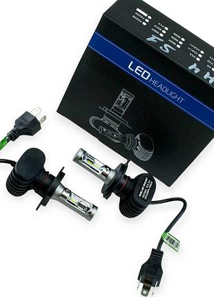 Автолампа led h4 12v-24v s1 6500k 4000l 36w 360° радіатор optimal-l