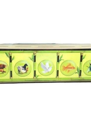 Комодик-сортер "виды животных"