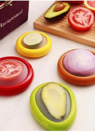 Набор емкостей для хранения авокадо, лимона, томата и лука