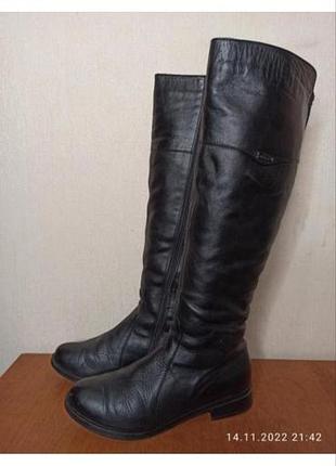 Сапоги женская кожа/овчина р.37-38