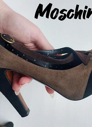 Брендовые! moschino! невероятные туфли, замш. оригинал!