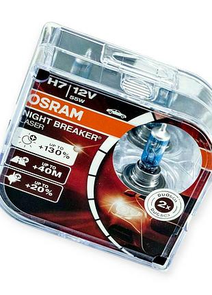 Автолампа h7 12v 55 w osram night breaker laser 130% (пара) p.r.c