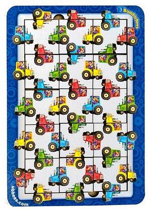 Пазл "колір,рахунок і напрямки: трактори"