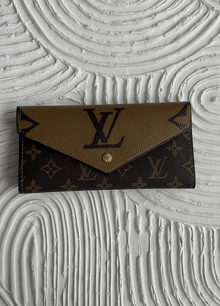 Женский кошелек louis vuitton монограмм двойной на кнопке луи виттон