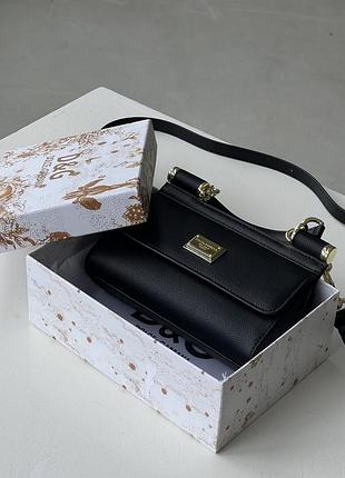 Сумка жіноча sicily 19cm чорний дольче габбана