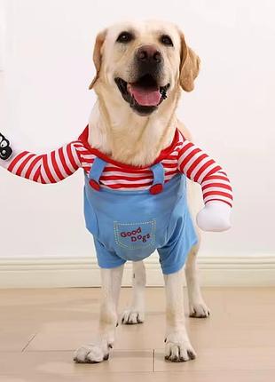 Костюм для собак чаки хl на хэллоуин разноцветный