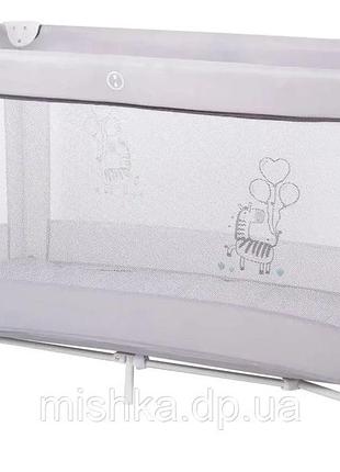 Ліжко-манеж із ламелями та матрацом freeon balloon сірий