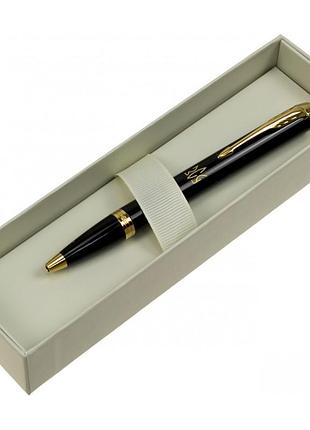 Ручка кулькова "parker im black" з позолотою тризуб зсу 22032_t039y