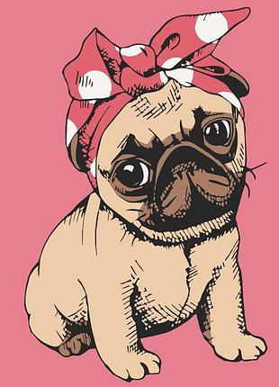 Картина по номерам "мопсик" 15062-ac 30x30 см