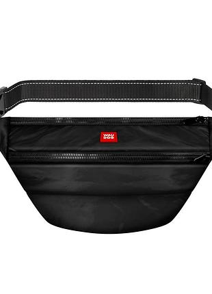 Поясная сумка-бананка waudog family, размер 33*17*10 см, черный