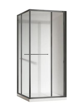 Душевая кабина без поддона koer sr sc09-90x90x200-l-tr-07 прозрачное стекло easy clean 6мм графит (