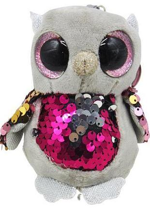 Мягкая игрушка-брелок "сова" (белый)