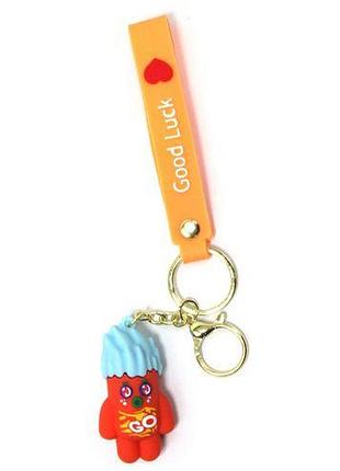 Брелок "nobody sausage", з ремінцем (жовтогарячий)