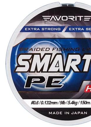 Шнур favorite smart pe 8x 150м (sky blue) #0.6/0.132 mm 9lb/5.4 кг