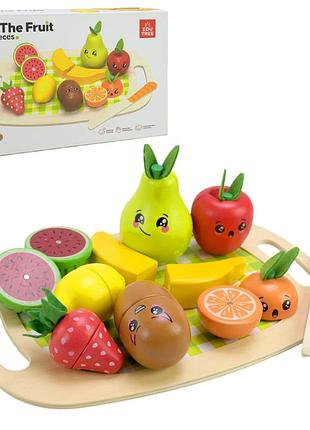 Детская деревянная игрушка "фрукты" c9414 фрукты на магнитах, дощечка