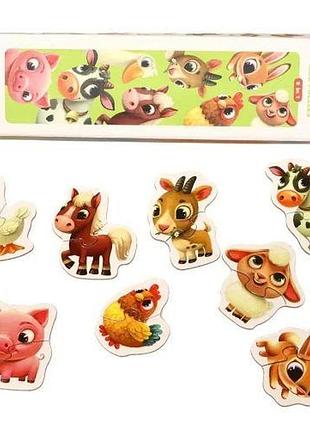 Пазлы "животные на ферме" , 16 штук