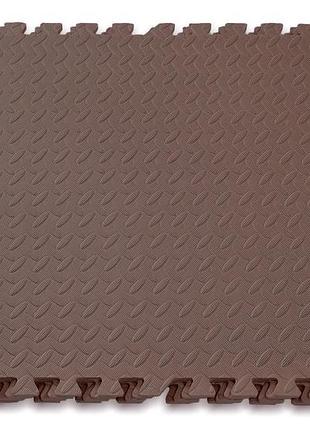 Татами мат easyfit swallowtail (60х60 см) пазл ласточкин хвост коричневый