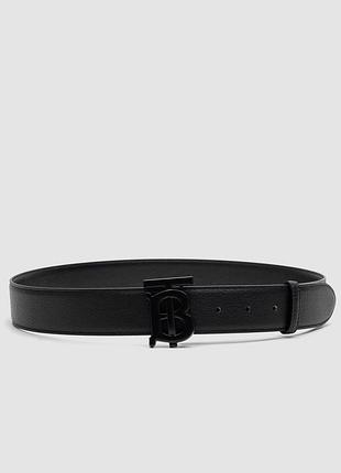 💫 burberry leather tb belt black/black