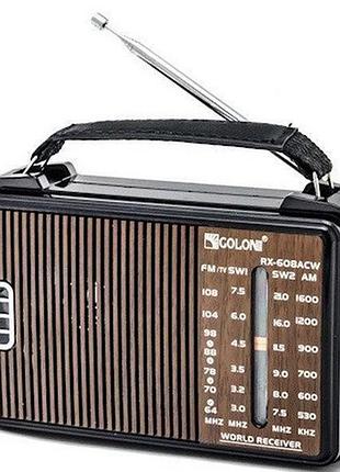 Радиоприемник golon rx-608 всеволновый на батарейках + поддержка usb/microsd/mp3/wma