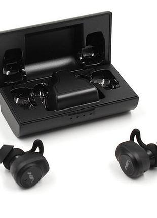 Наушники bluetooth nia nb710 с кейсом черные беспроводные