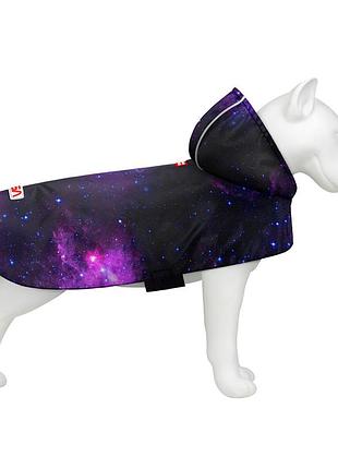 Дождевик-накидка с капюшоном для собак waudog clothes, рисунок "nasa21", xl, а 55-61 см, b 68-80 см, с 42-52