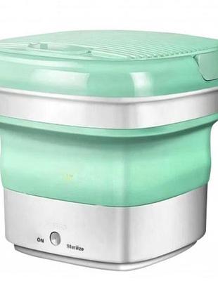 Складна пральна машина maxtop silicon washing machine, портативна пралка відро. колір: зелений