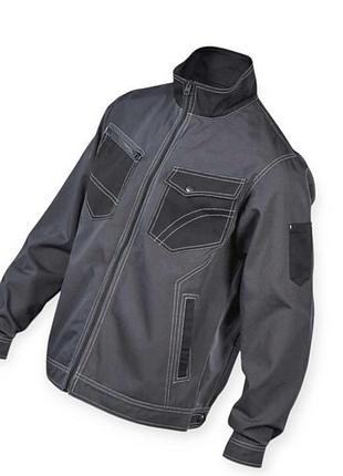 Куртка рабочая sheffield от грязи, l полиестер/хлопок, дышащяя ткань, воротник стойка, 4 карм. sizam