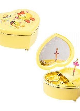 Уцінка. скринька музична "смайл", серце — не крутиться балерина