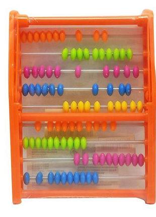 Уценка. пластиковые счеты, оранжевые - сбоку треснут корпус