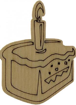 Шматок тістечка 5х3,5см фанера