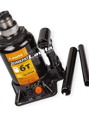 Домкрат гидравл. 6т 160-370мм (коробка) двухштоковый lavita