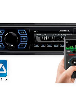Магнитола nextone nd-01 fm, usb, usb для зарядки, sd, aux, mp3, wma, bluetooth, синяя подсветка, ewaylink