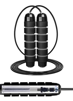 Скакалка скоростная для кроссфита cornix speed ​​rope classic с отягощением xr-0352 black