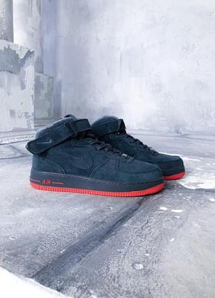 Nike air force winter "grey/red" 🆕 шикарные кроссовки найк🆕 купить наложенный платёж