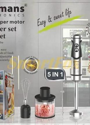 Кухонный блендер погружной со сменными насадками hoffmans 5 in1 1000w hm-8047