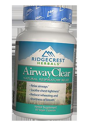 Респіраторний комплекс, airwayclear, ridgecrest herbals 60вегкапс (71390003)