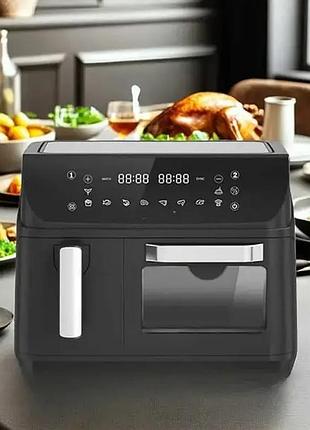 Помошник на кухне- аэрофритюрница мультипечь двухкамерная 4л+8,5л 2400вт sokany sk- 10060