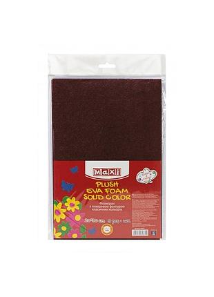 Фоаміран а4 "maxi" з плюшевою фактурою, коричневий, 2мм mx61874