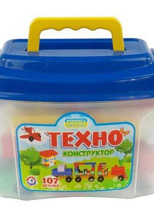 Уценка. конструктор "техно технок" в чемоданчике - разбита крышка