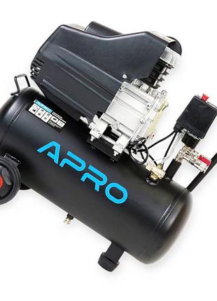 Компрессор 1-но поршн 24л 2 вых, 220в, 1.5 квт, 205 л/мин, 8 атм apro