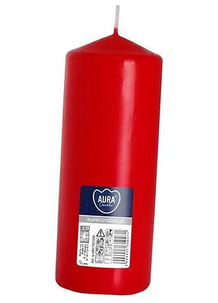 Свеча столовая цилиндр sw60-150-030 1шт красный (76615085), bispol