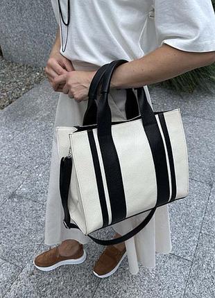 Сумка тоут для макбука жіноча сумка із натуральної італійської шкіри з карманами