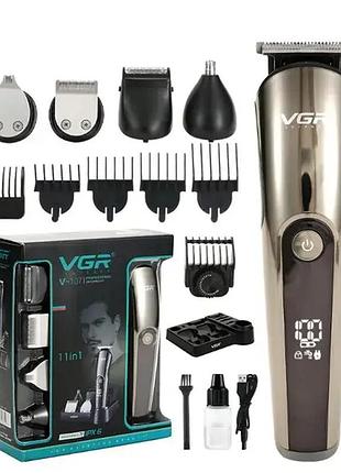 Машинка для стрижки волос vgr v-107/ 9722 professional 11in1 с аккумулятором (40)