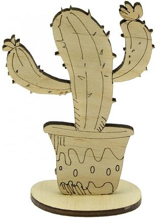 Кактус 10х7см фанера