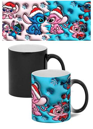 Чашка хамелеон "ліло і стіч" stitch 1