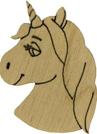 Єдиноріг 4х3см фанера асорті