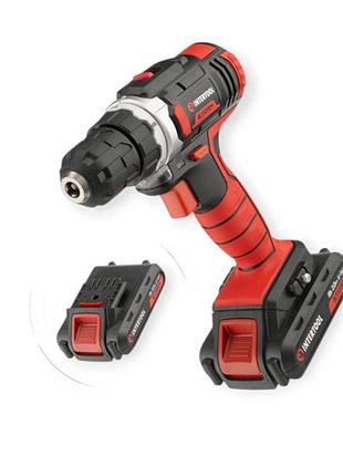 Шуруповерт 18 в, 2 акб 2,0 ач, 25нм, 1500об, скор. (кейс) led, инд. заряда storm intertool