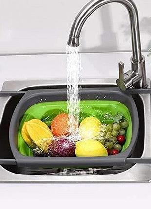 Складной силиконовый дуршлаг bn-091