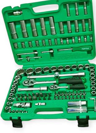 Набір інструменту 1/2",1/4" 108 шт з бітами "12-гранні" toptul
